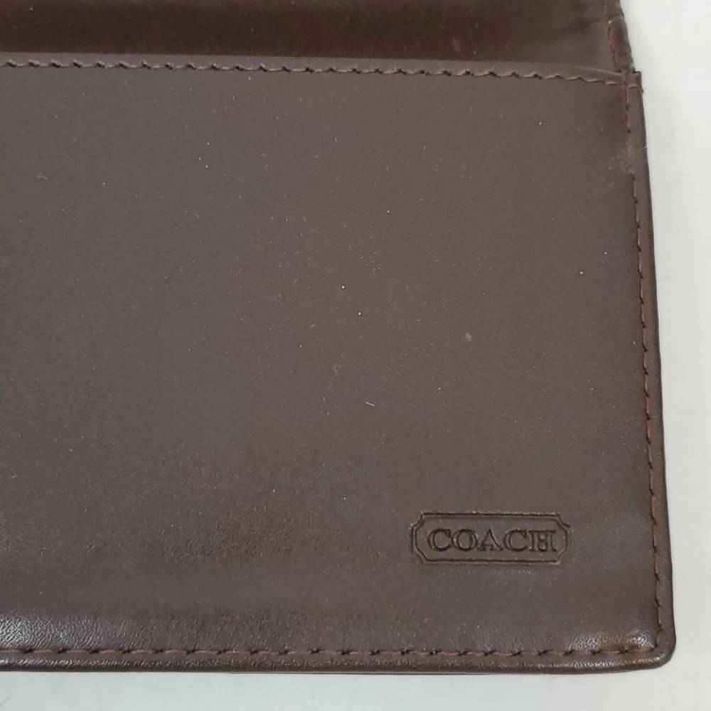 Coach leatherware canvas wallet brown